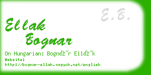 ellak bognar business card
